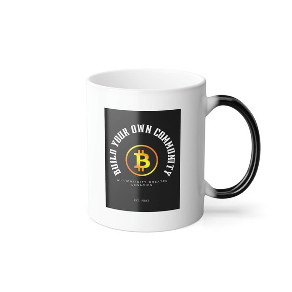 Build Community Bitcoin Crypto Color Changing Coffee Tea Cup Mug 11oz - Picture 5 of 8